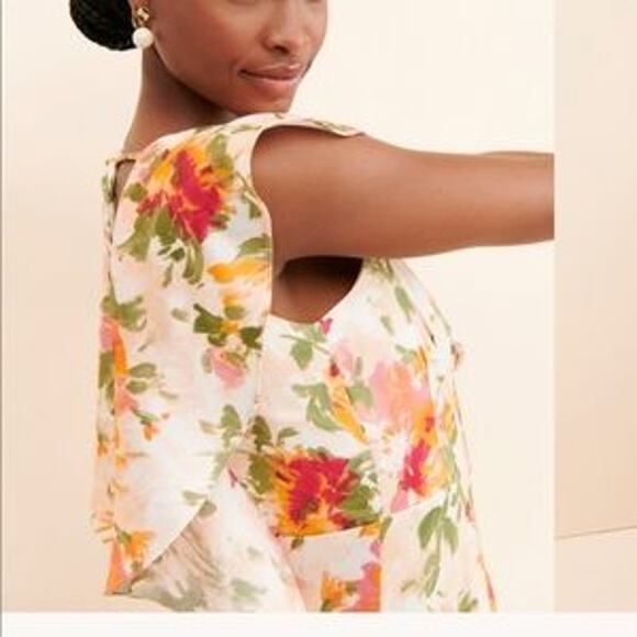 Anthropologie Hutch Ella Floral Open Back Maxi Dress Multicolor Size 2 - Picture 5 of 14